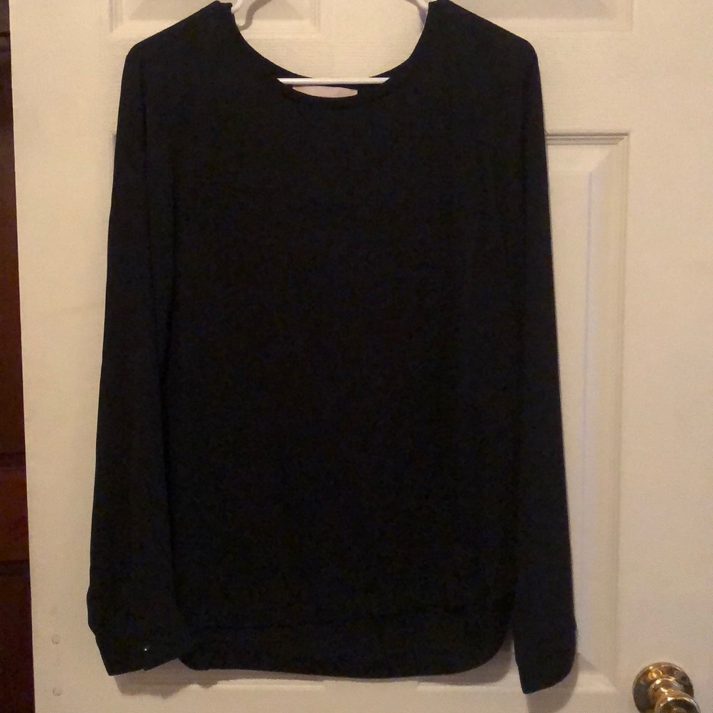 Loft mixed materials dress shirt! Super comfy!